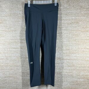Under Armour HeatGear Compression Leggings Sporty Gray Cropped Women Size Medium
